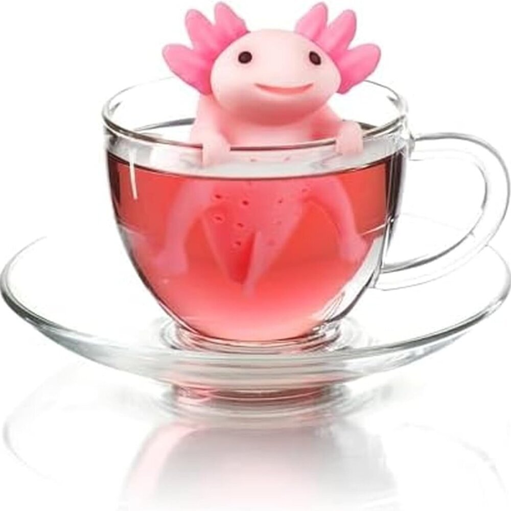 RELAXOLOTL Tea Infuser, Cute Axolotl Design, For Loose Leaf Tea, Flexible, Easy